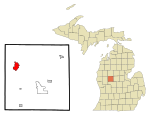 Mecosta County Michigan Incorporated and Unincorporated areas Big Rapids Highlighted